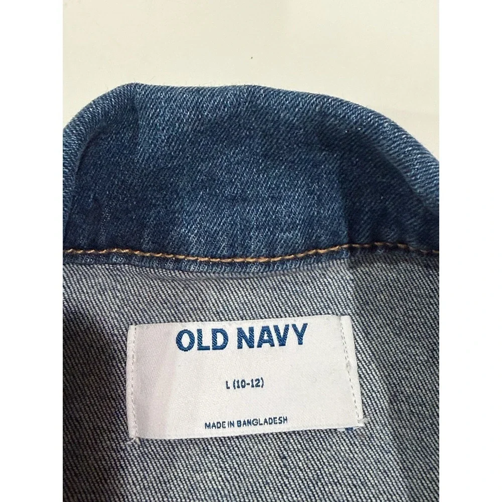 Old Navy Girls Swiftie Denim Jacket Blue Taylor Swift Fan Graphic Large 10-12
